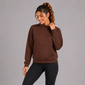 Blusa de Moletom Feminina Gola Alta