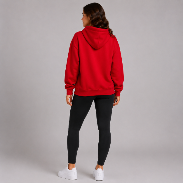 Blusa de Moletom Feminina Oversized com Capuz - Imagem 9