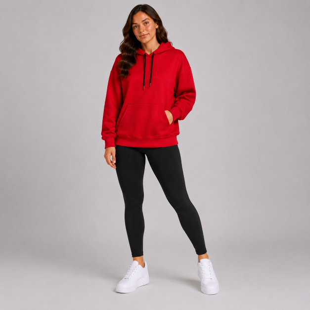 Blusa de Moletom Feminina Oversized com Capuz - Imagem 8