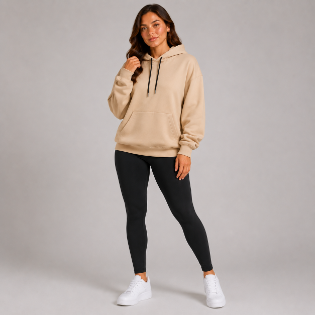 Blusa de Moletom Feminina Oversized com Capuz - Imagem 2