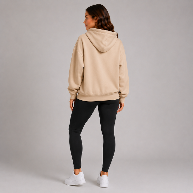 Blusa de Moletom Feminina Oversized com Capuz - Imagem 3
