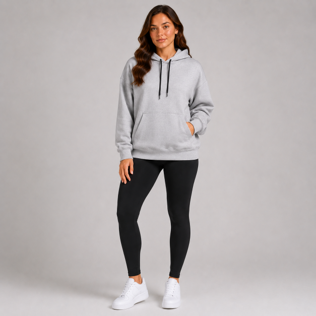 Blusa de Moletom Feminina Oversized com Capuz - Imagem 4