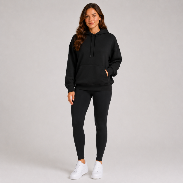 Blusa de Moletom Feminina Oversized com Capuz - Imagem 6
